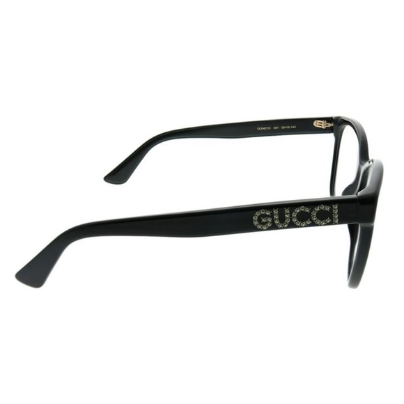 Gucci GG 0421O 001 Black Plastic Square Eyeglasses 55mm - Picture 3 of 3
